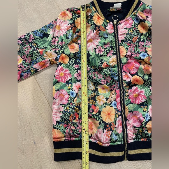 Bomber Jacket - Floral patterned silk like - Picture 2 of 7